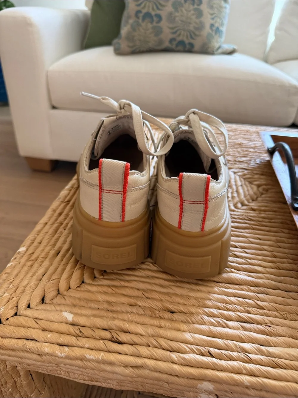 Sorel x Caribou Women’s Waterproof Chunky Platform Sneakers in Beige and Gum